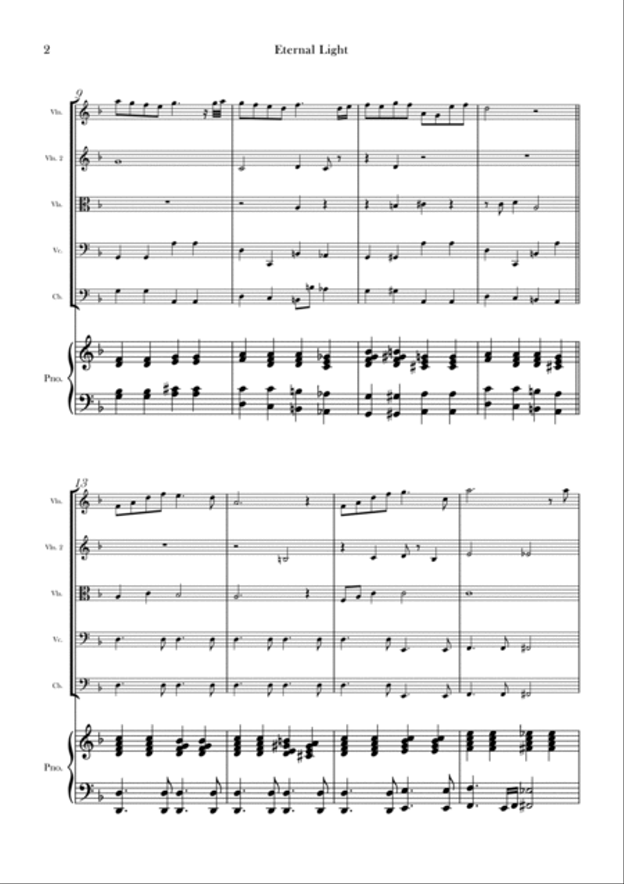 Eternal Light Eternal Light String Quintet scores gallery preview page 2