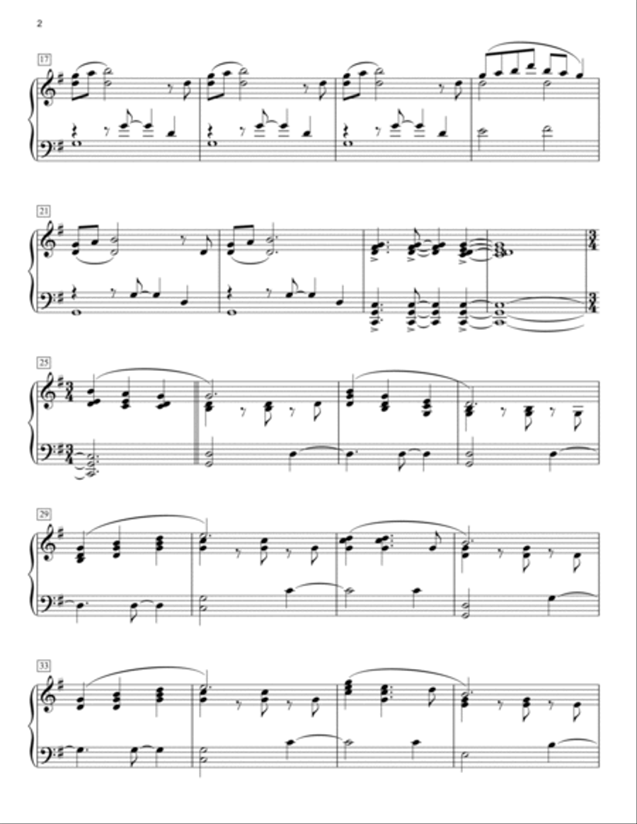 Christmas Lights (arr. Kevin Olson) Easy Piano scores gallery preview page 2