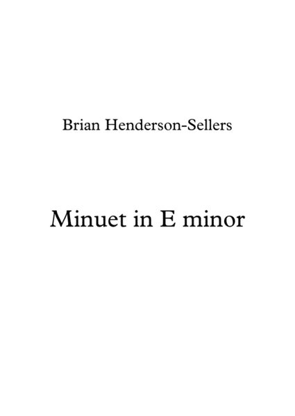 Minuet in E minor image number null