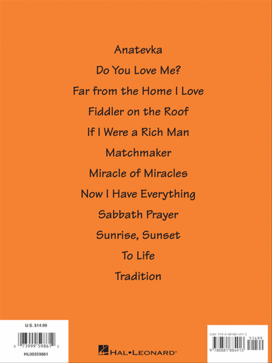 Fiddler on the Roof Piano, Vocal, Guitar scores gallery preview page 7