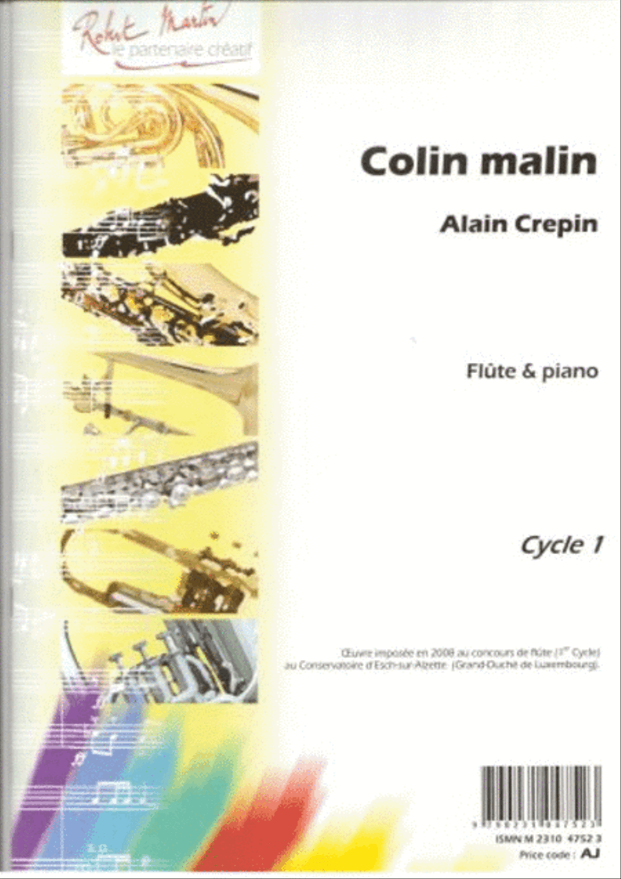 Colin malin, pour flûte Piano Accompaniment scores gallery preview page 1