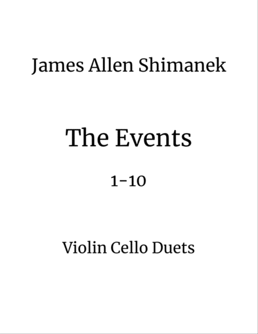 The Events 1-10 String Duet scores gallery preview page 1