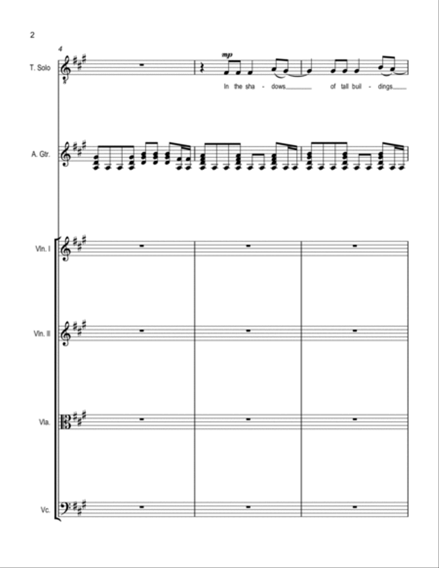 Cathedrals Guitar Tablature scores gallery preview page 2