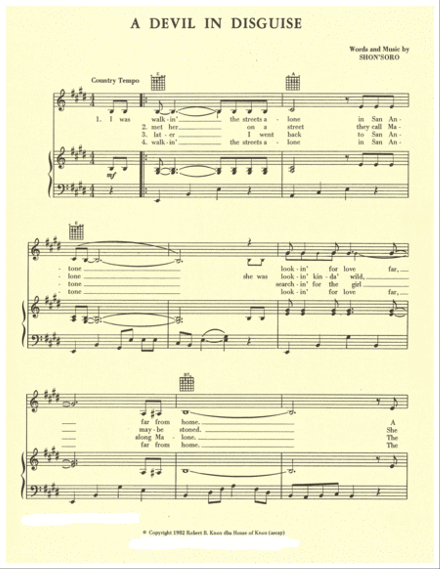A Devil In Disguise Voice scores gallery preview page 2