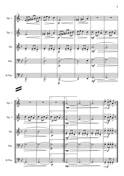 Carol of the Bells/Shchedryk (Ukrainian Christmas Carol), arr. for Brass Quintet image number null