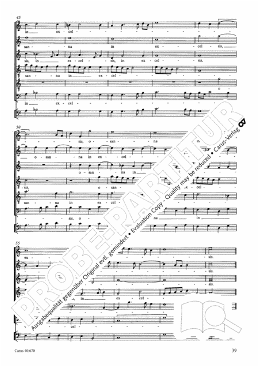 Missa in illo tempore Choir scores gallery preview page 52