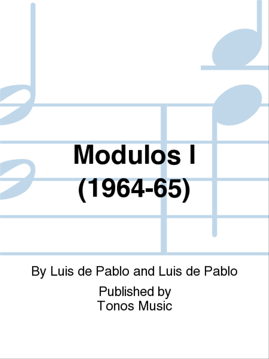 Modulos I (1964-65) Clarinet scores gallery preview page 1