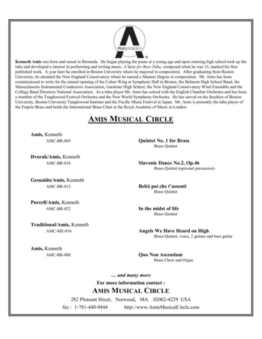 Man that is born of a woman Brass Quintet scores gallery preview page 6