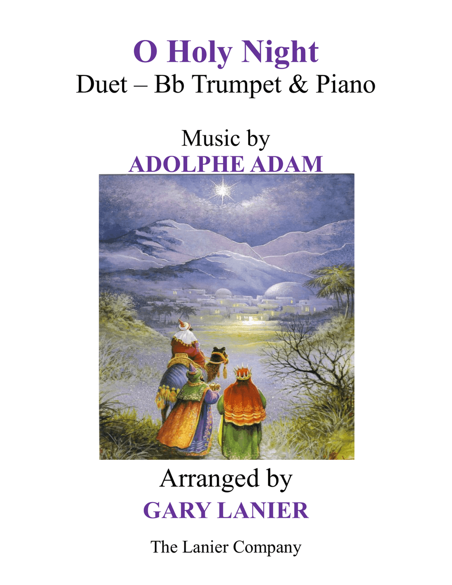 O HOLY NIGHT (Duet – Bb Trumpet & Piano with Parts) Trumpet Duet scores gallery preview page 1