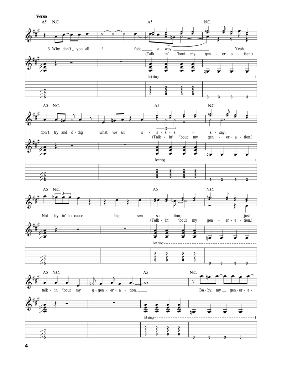My Generation Acoustic Guitar scores gallery preview page 4