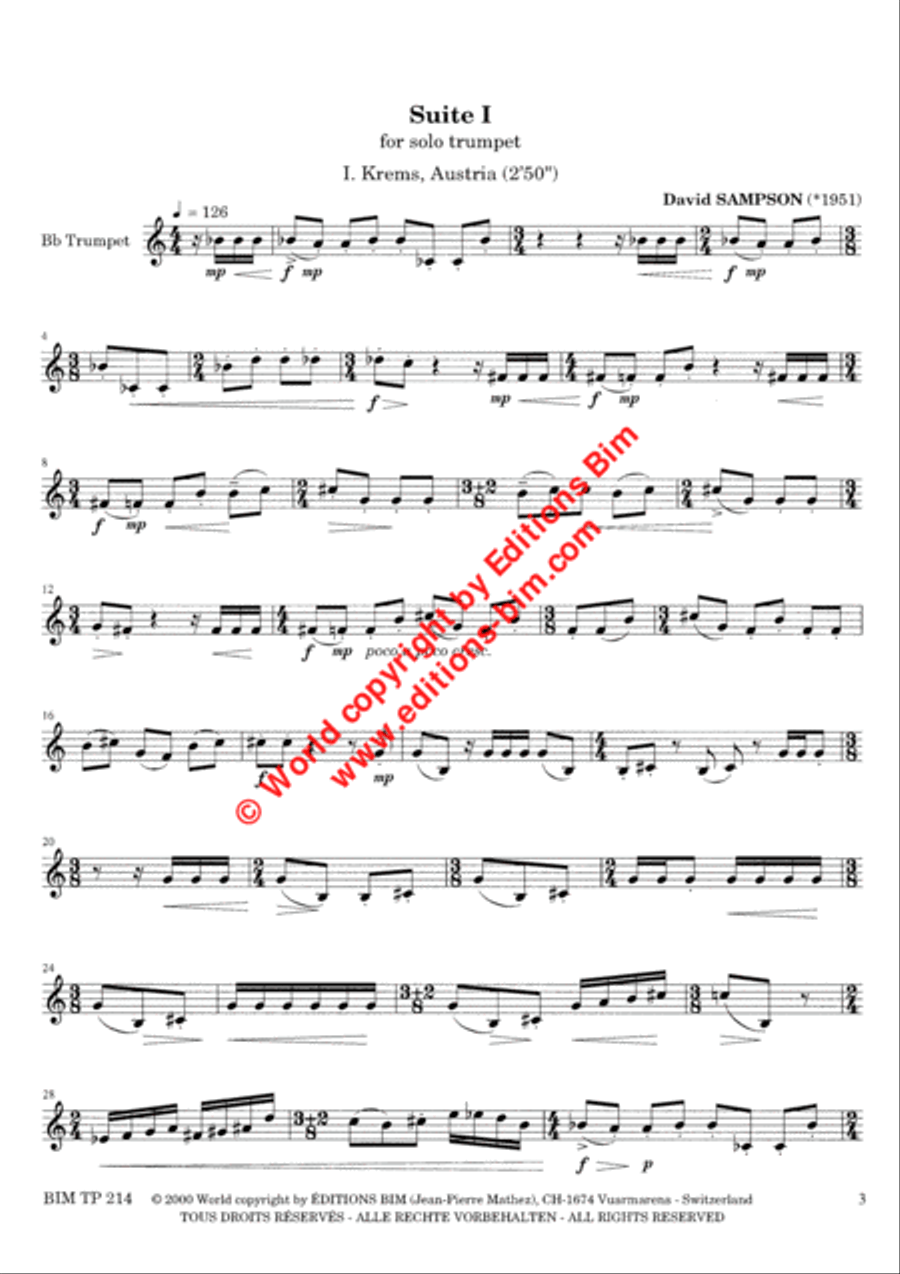 Notes from Faraway Places Trumpet Solo scores gallery preview page 3