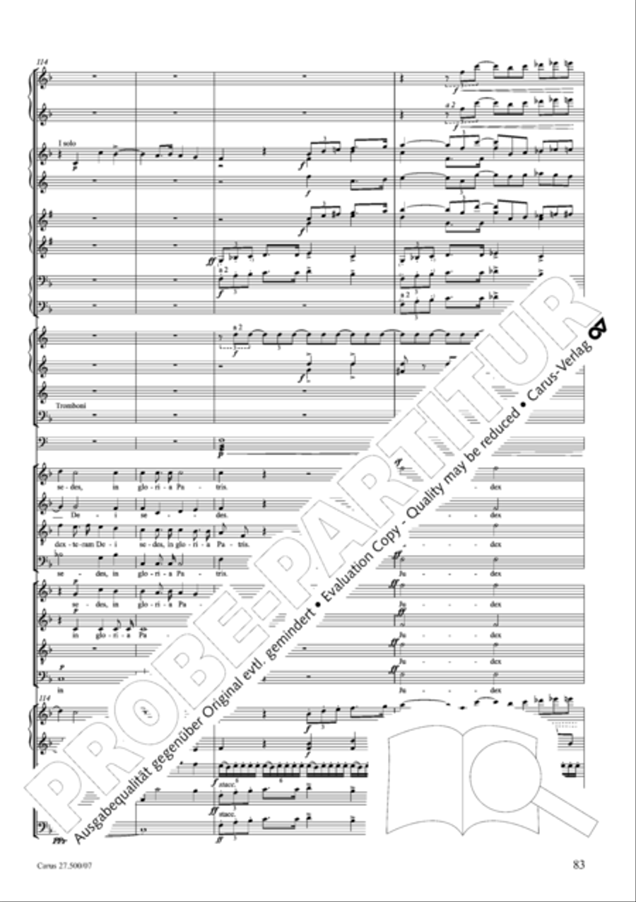 Quattro pezzi sacri Orchestra scores gallery preview page 84