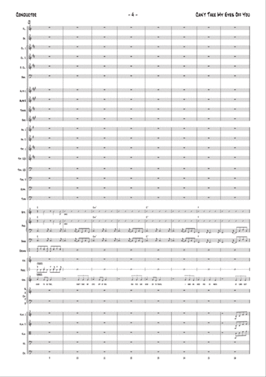Can't Take My Eyes Off Of You Full Orchestra scores gallery preview page 4