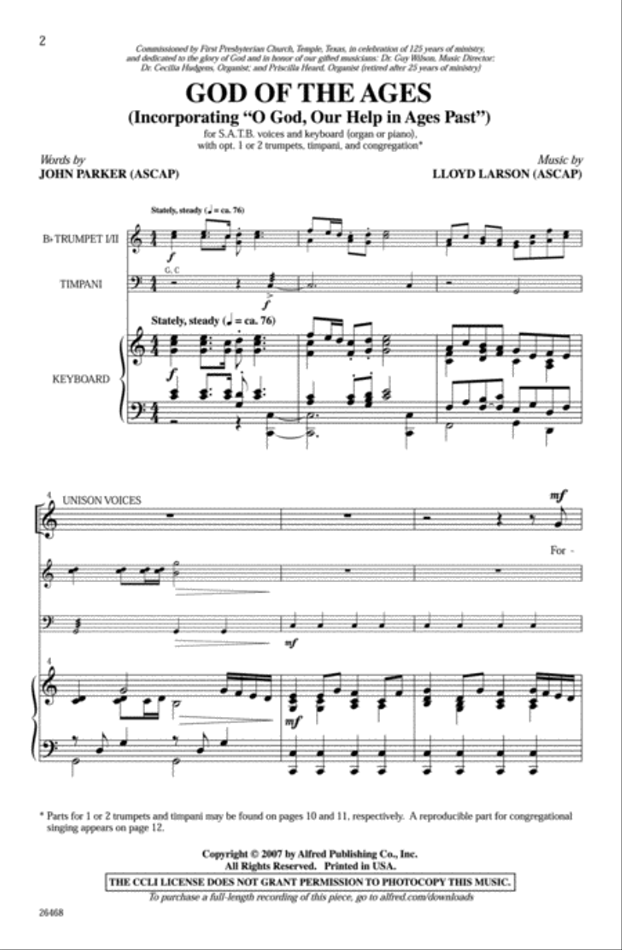 God of the Ages God of the Ages 4-Part scores gallery preview page 2