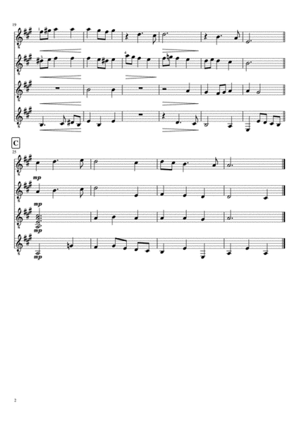 Largo - Jean-Marie Leclair. Arranged for guitar ensemble (Grades 2-4) image number null