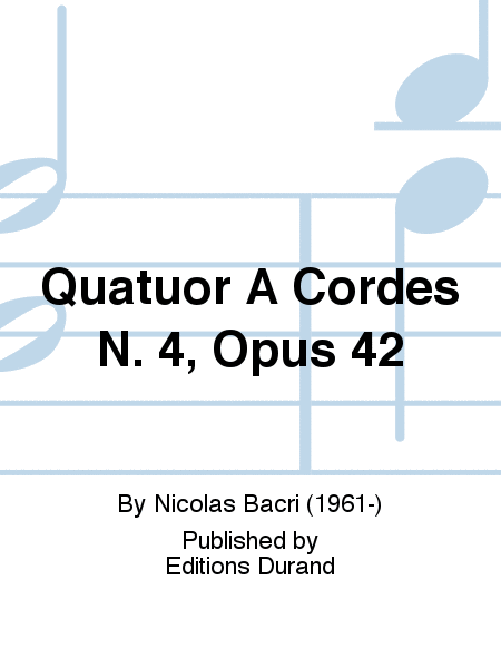 Quatuor A Cordes N. 4, Opus 42