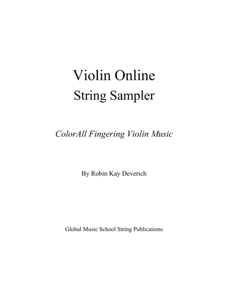 ColorAll Violin Fingering and Piano String Sampler Sheet Music