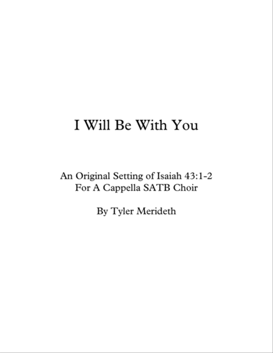 I Will Be With You 4-Part scores gallery preview page 1