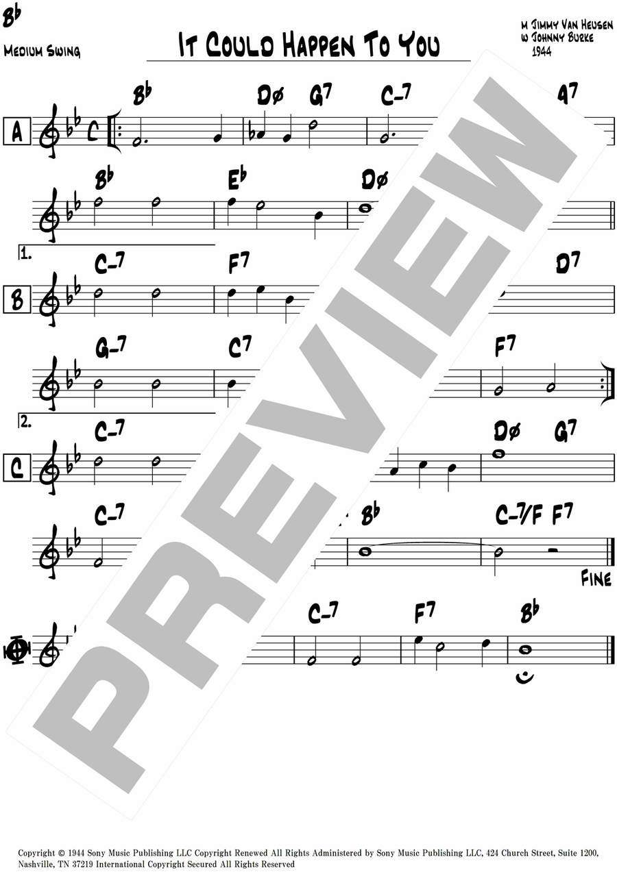 It Could Happen To You Piano scores gallery preview page 1