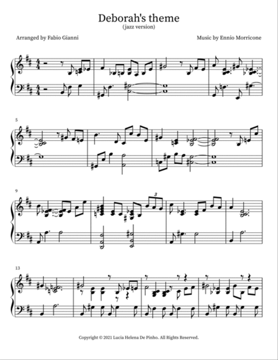 Debora Debora Piano Solo scores gallery preview page 2