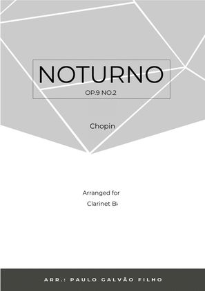 Book cover for NOTURNO OP.9 NO.2 - CHOPIN – CLARINET SOLO