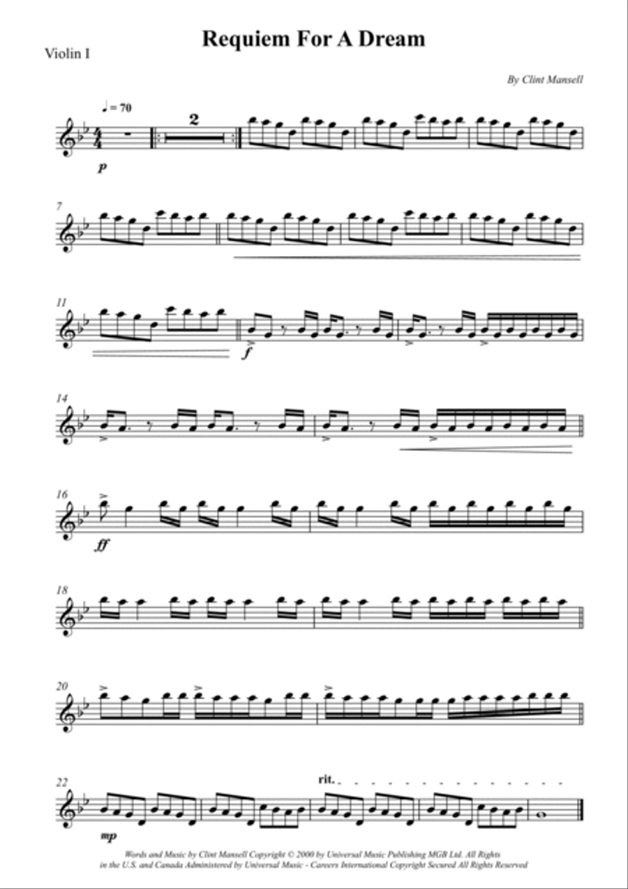 Requiem For A Dream String Quartet scores gallery preview page 4