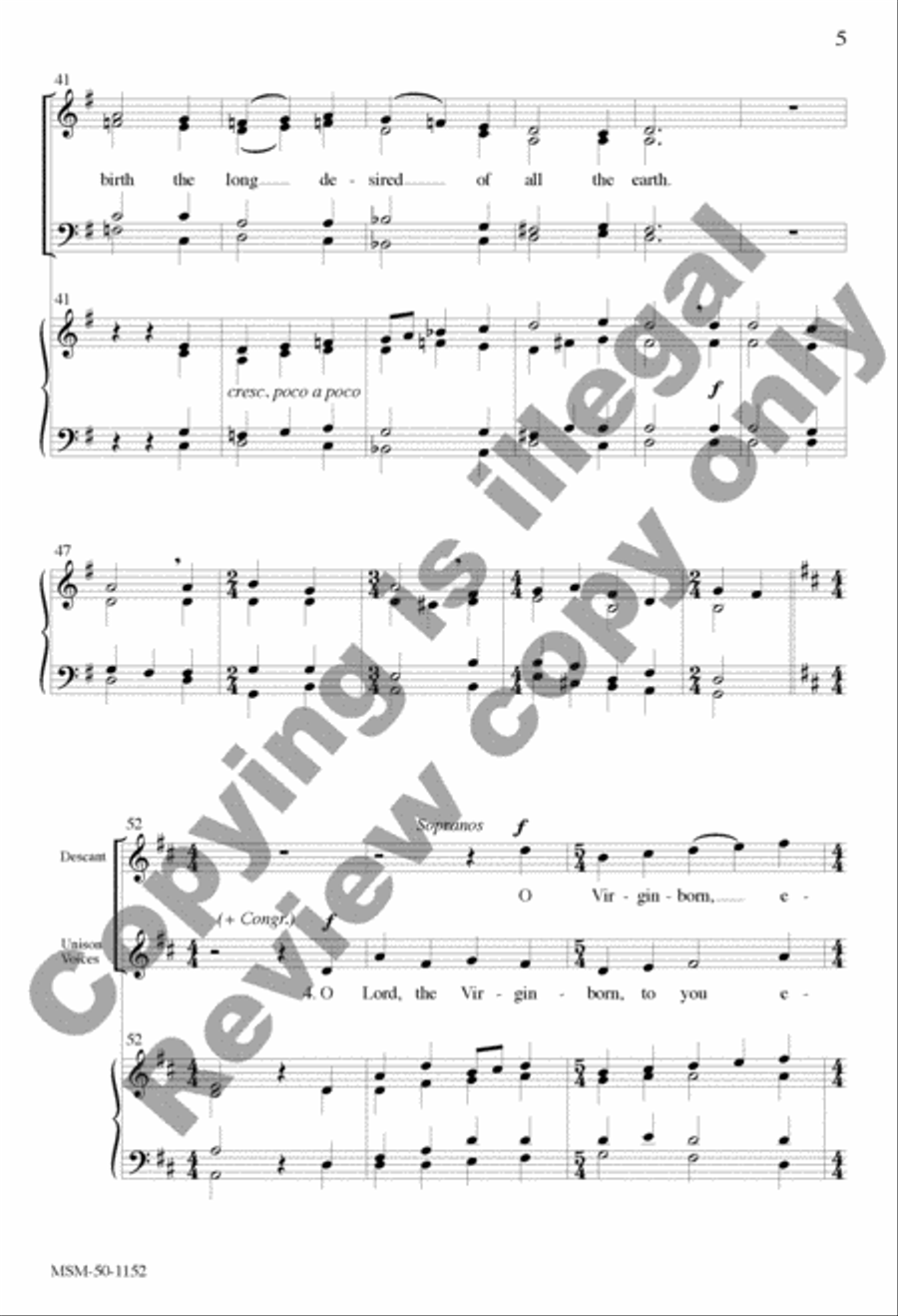 The God Whom Earth and Sea and Sky 4-Part scores gallery preview page 5