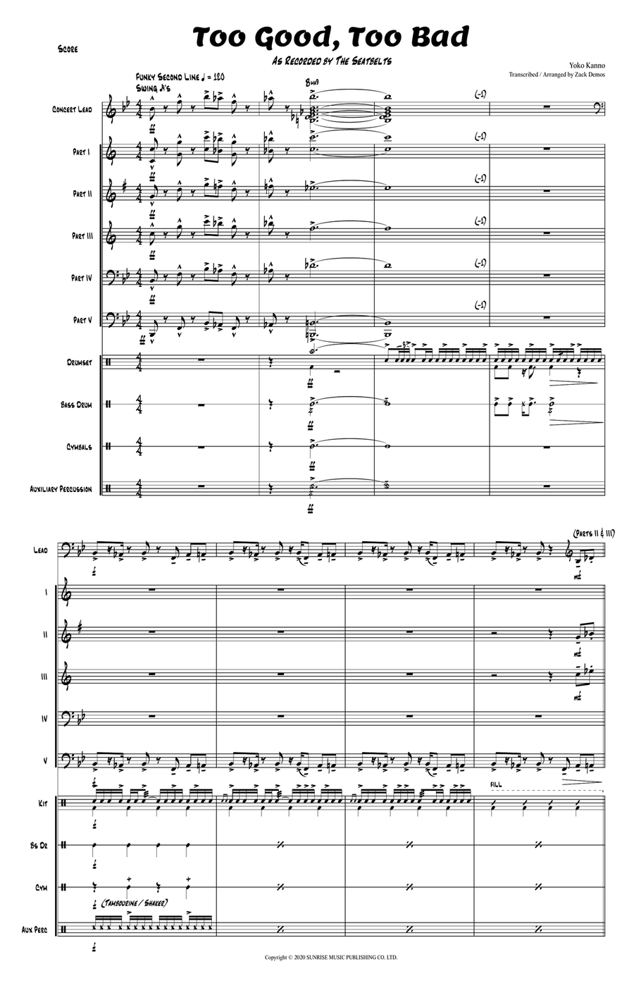 Too Good Too Bad Jazz Ensemble scores gallery preview page 2