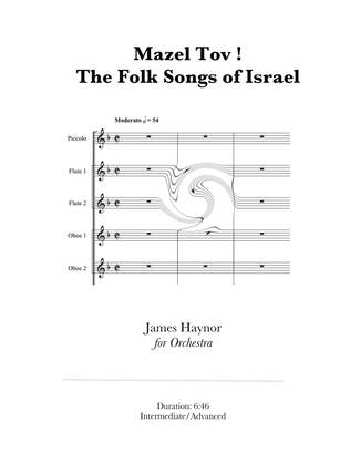 Book cover for Mazel Tov ! - The Folk Songs of Israel for Orchestra