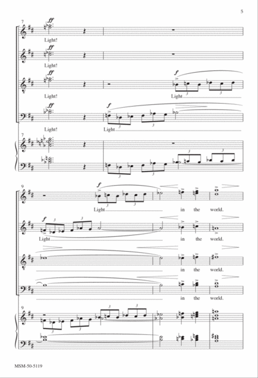 O Be Glorious Light Divisi scores gallery preview page 3