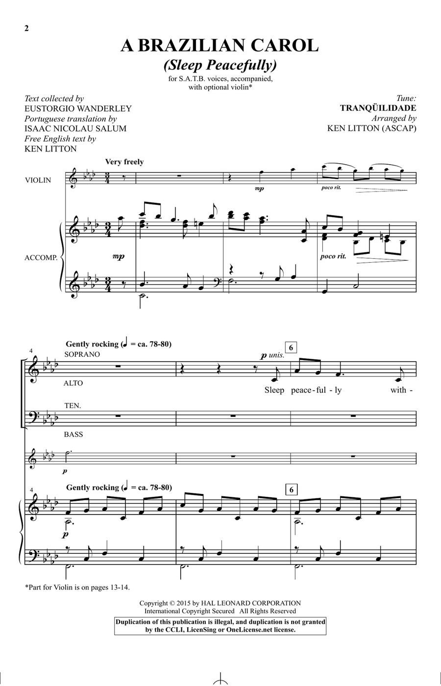 A Brazilian Carol (Sleep Peacefully)