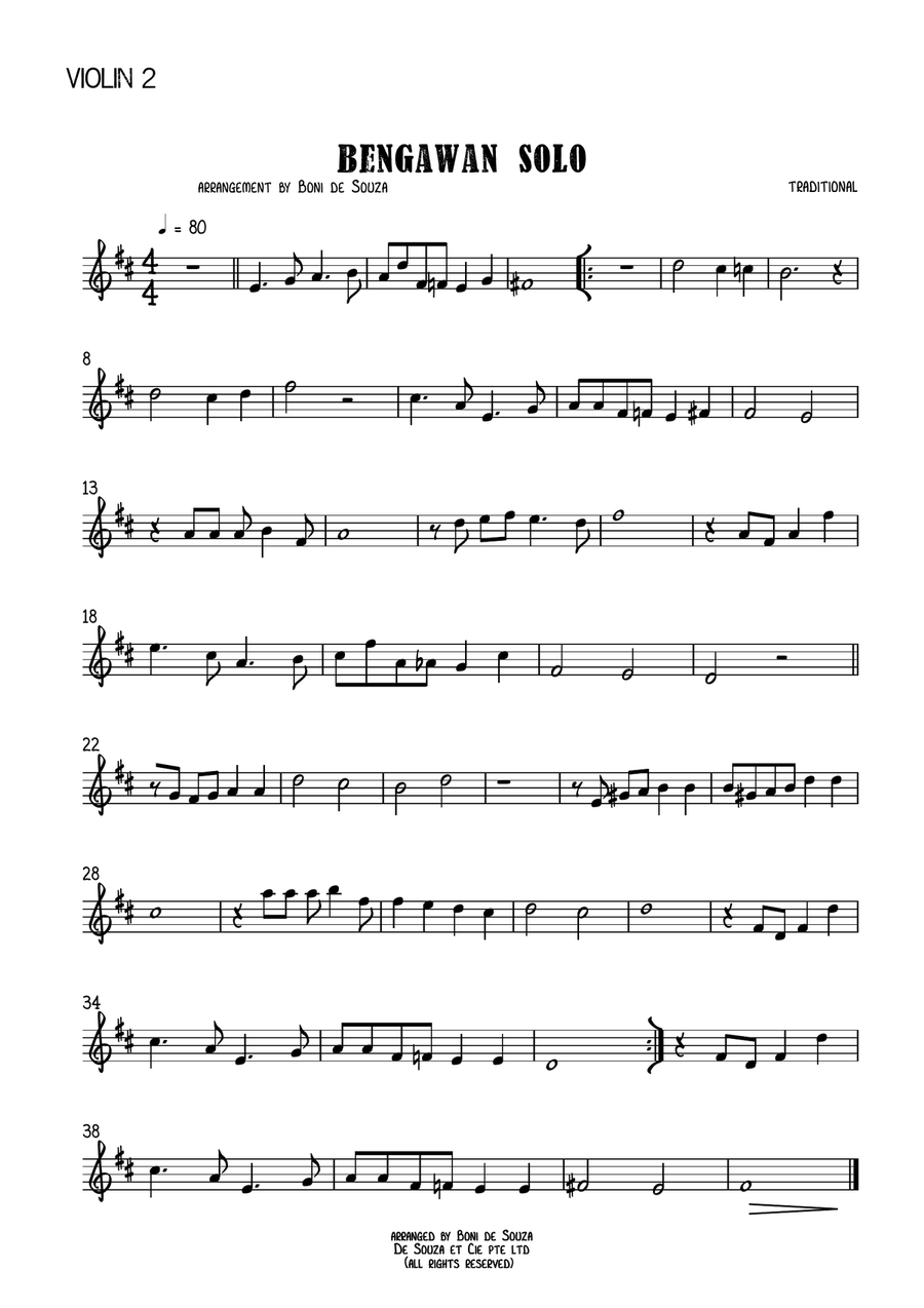 Bengawan Solo (Indonesian Folk Song)