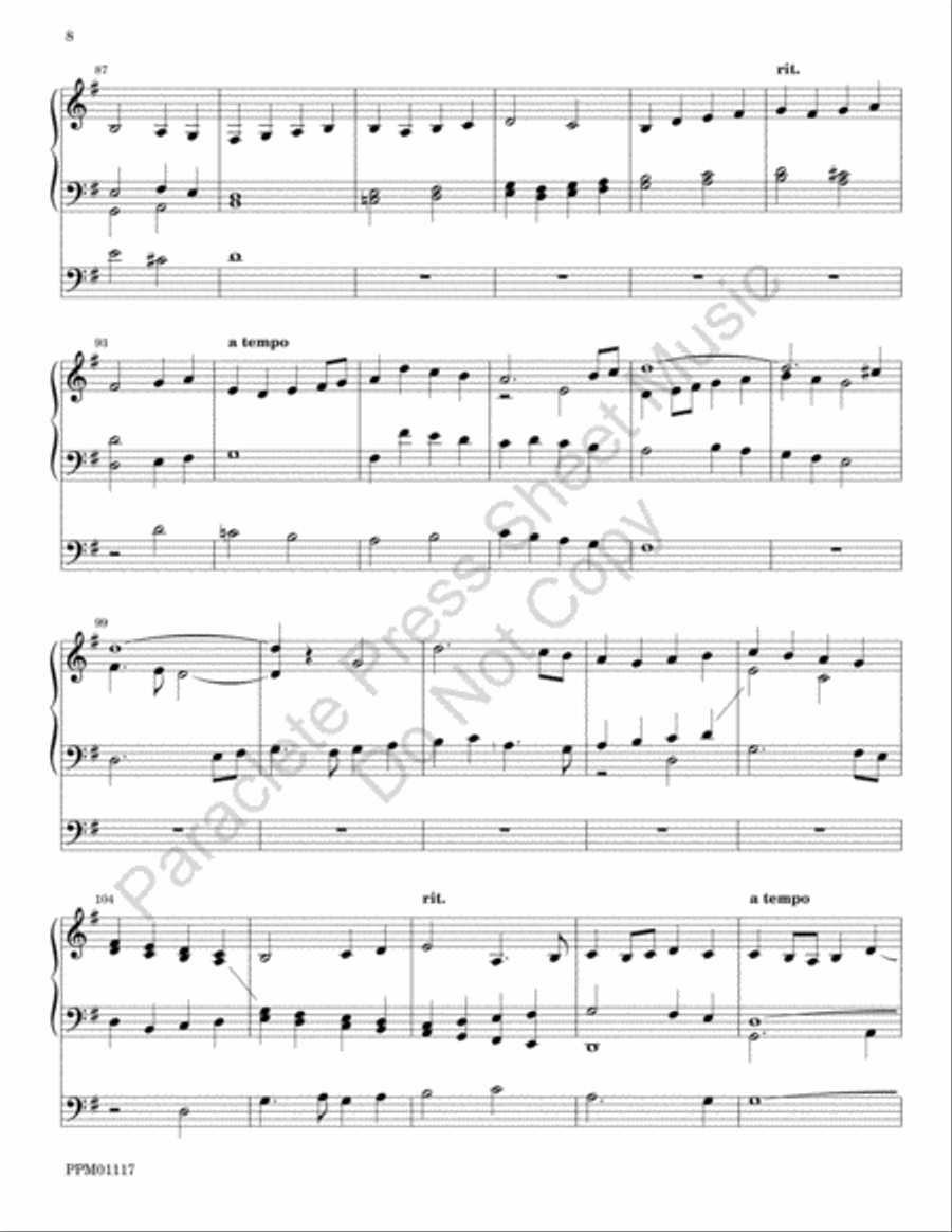 Tribute to Jeremiah Clarke Choir scores gallery preview page 9