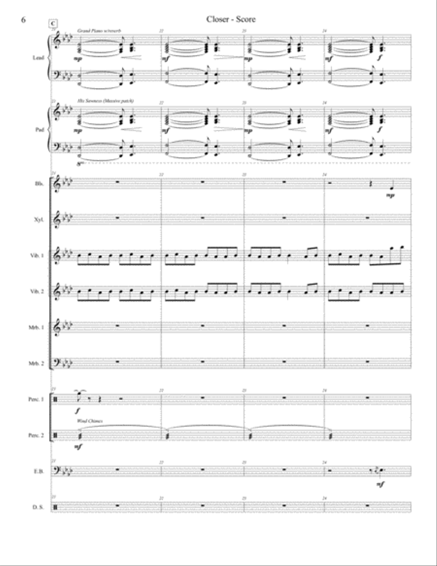 Closer Closer Percussion Ensemble scores gallery preview page 6