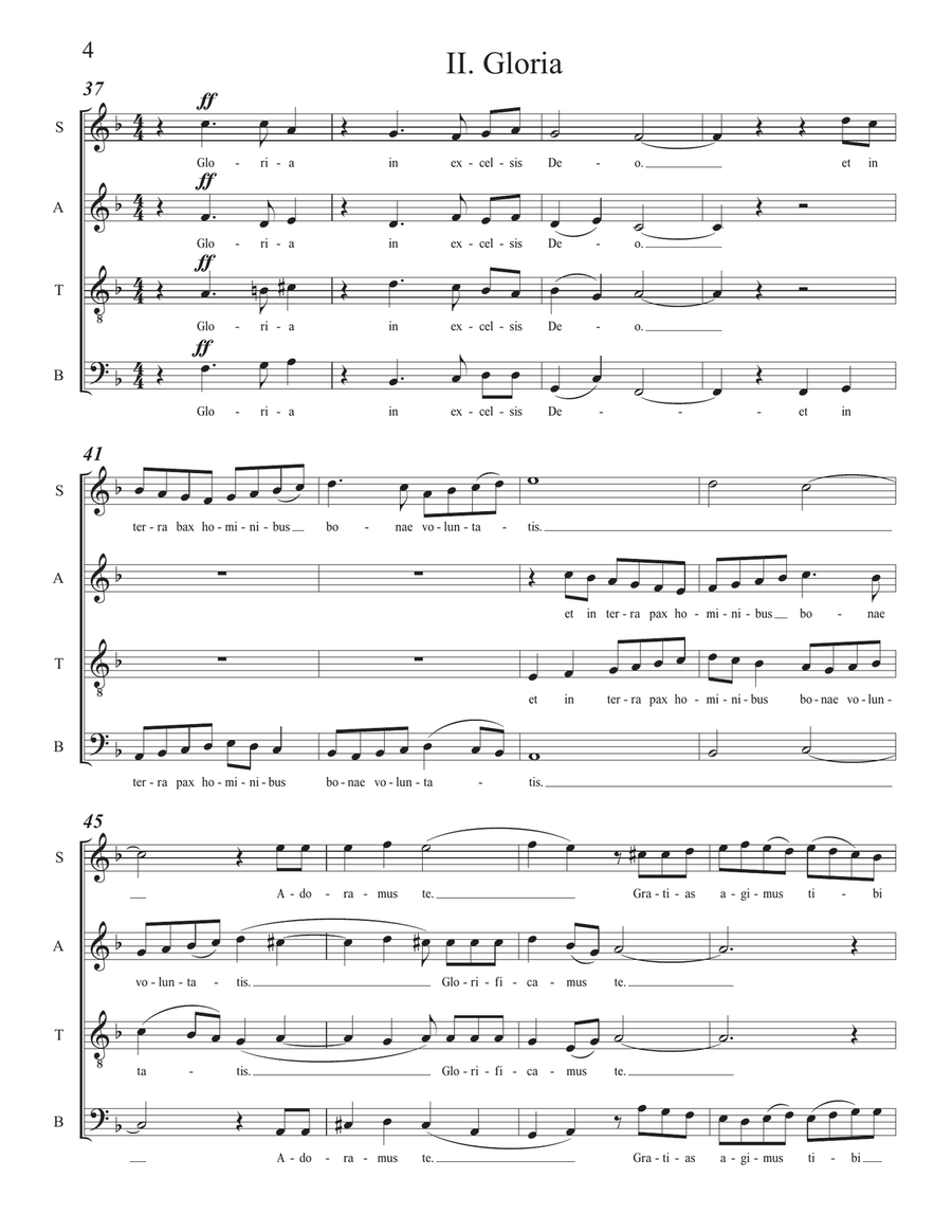 MISSA DE ANGELIS with CREDO 4-Part scores gallery preview page 6