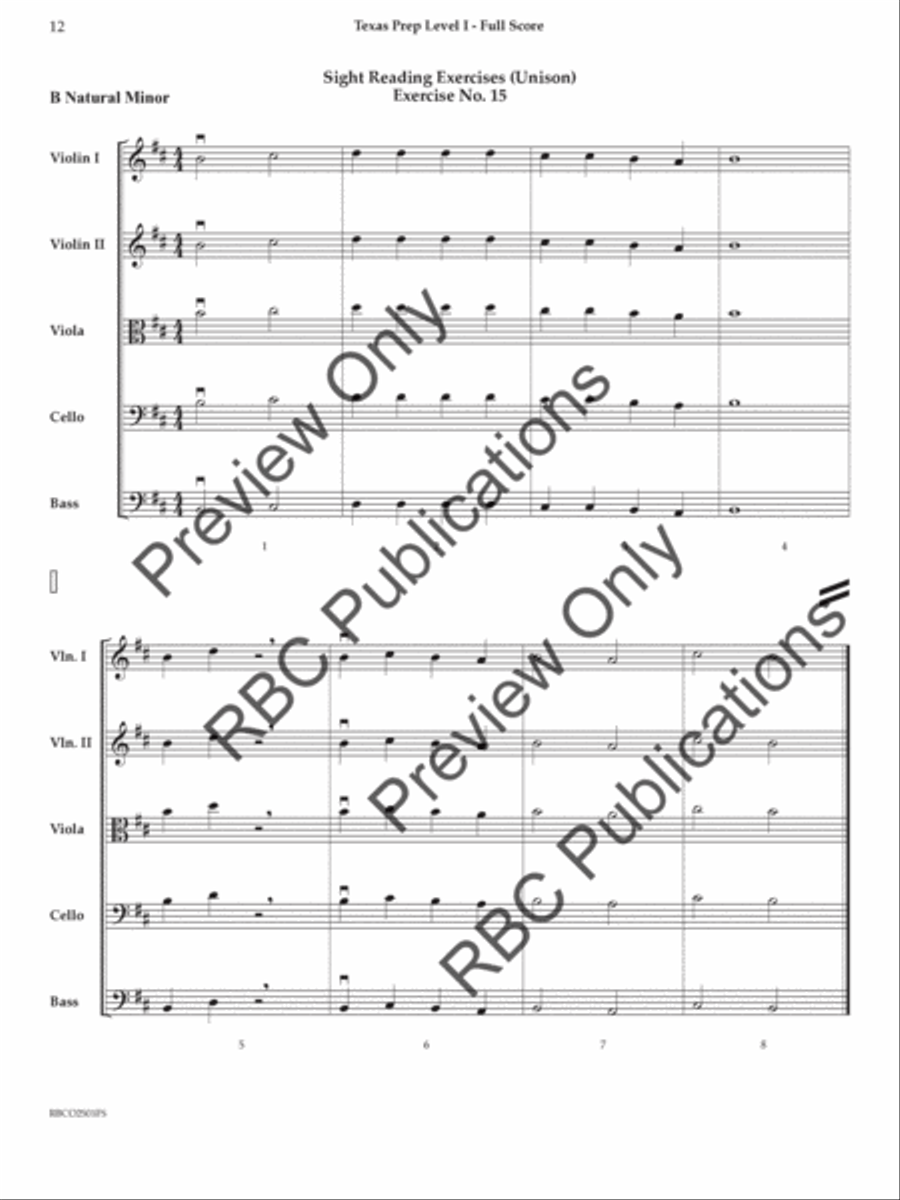 Texas Prep Level I Texas Prep Level I Orchestra scores gallery preview page 11