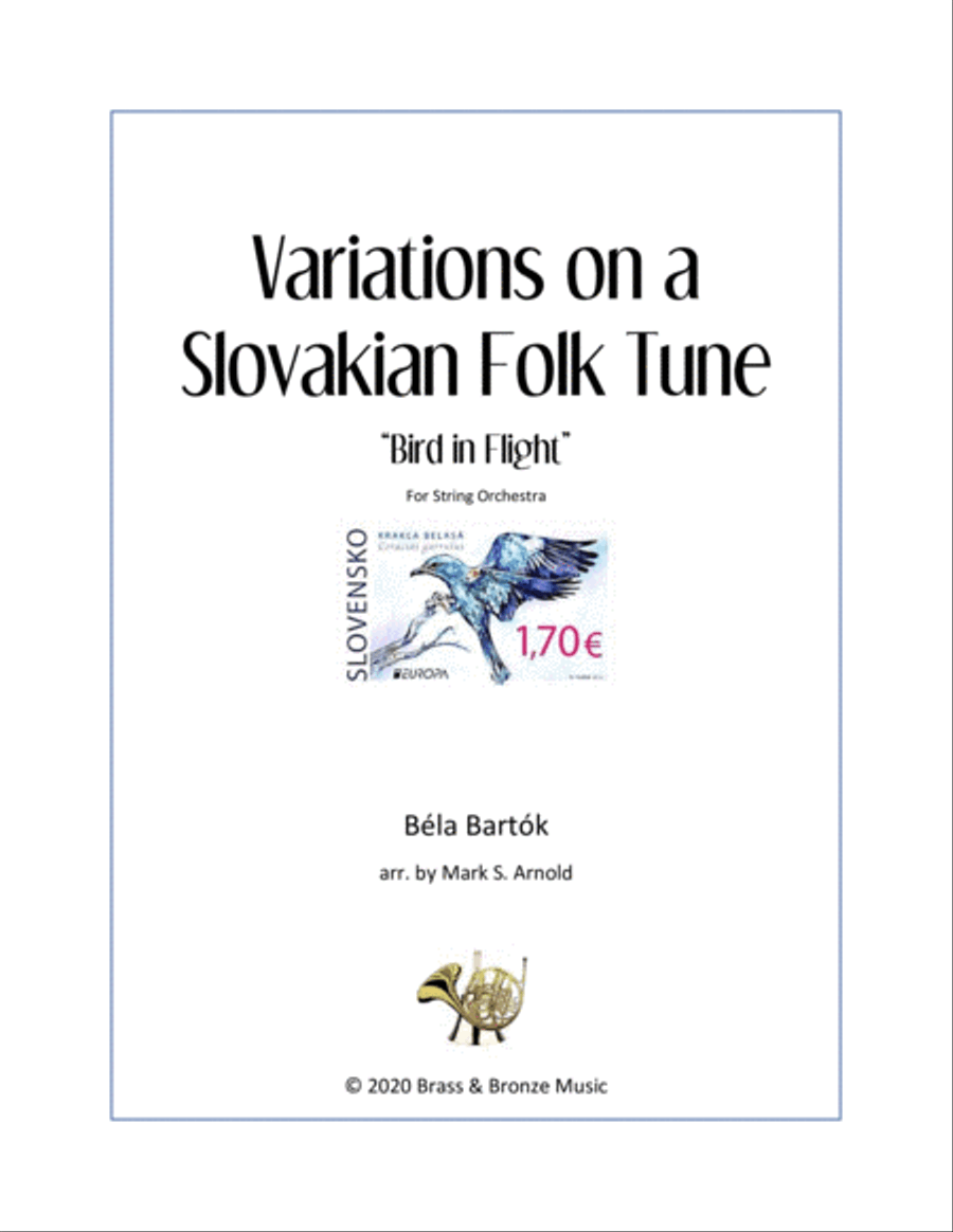 Variations on a Slovakian Folk Tune String Orchestra scores gallery preview page 1