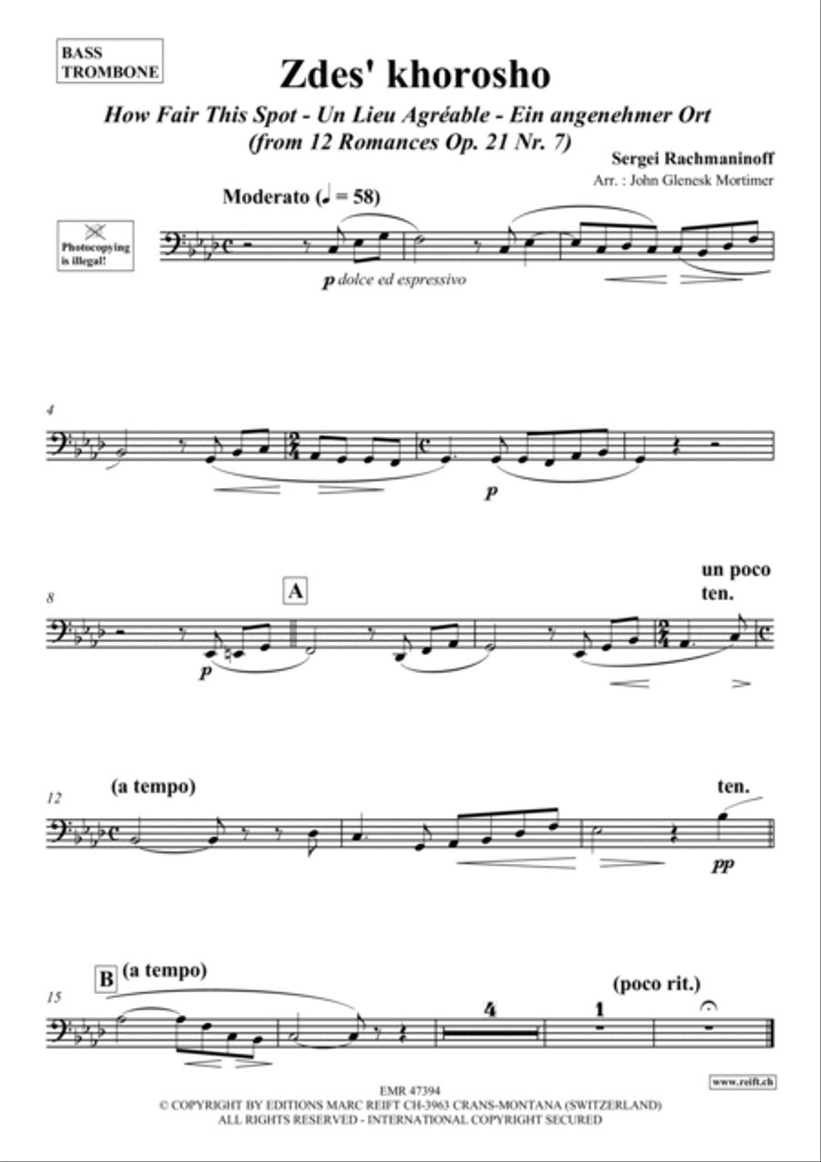 Zdes' khorosho Trombone scores gallery preview page 2