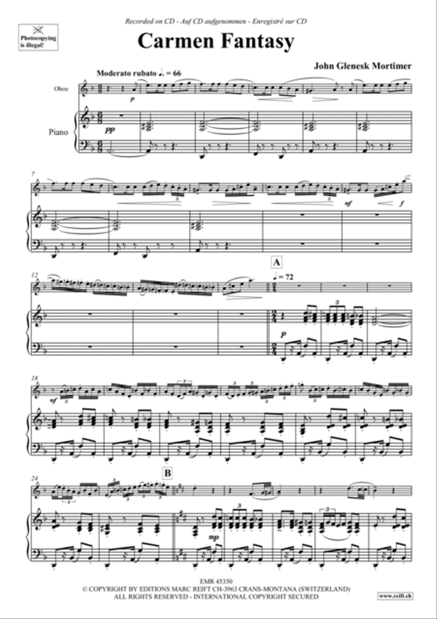 Carmen Fantasy Piano Accompaniment scores gallery preview page 6