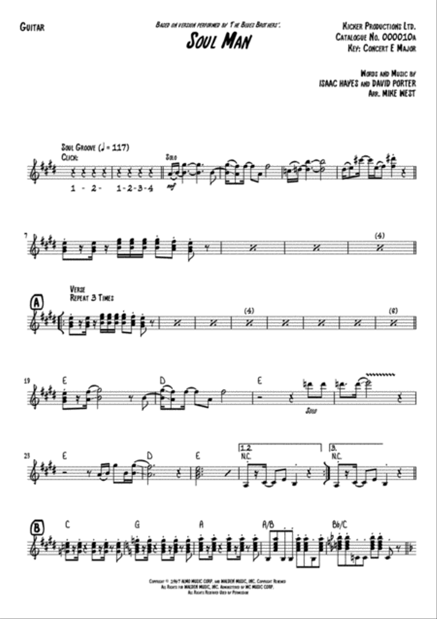 Soul Man Soul Man Guitar Solo scores gallery preview page 2
