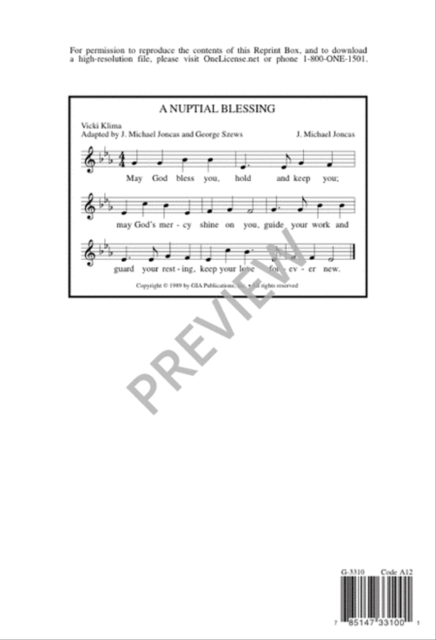 A Nuptial Blessing - SATB edition 4-Part scores gallery preview page 13