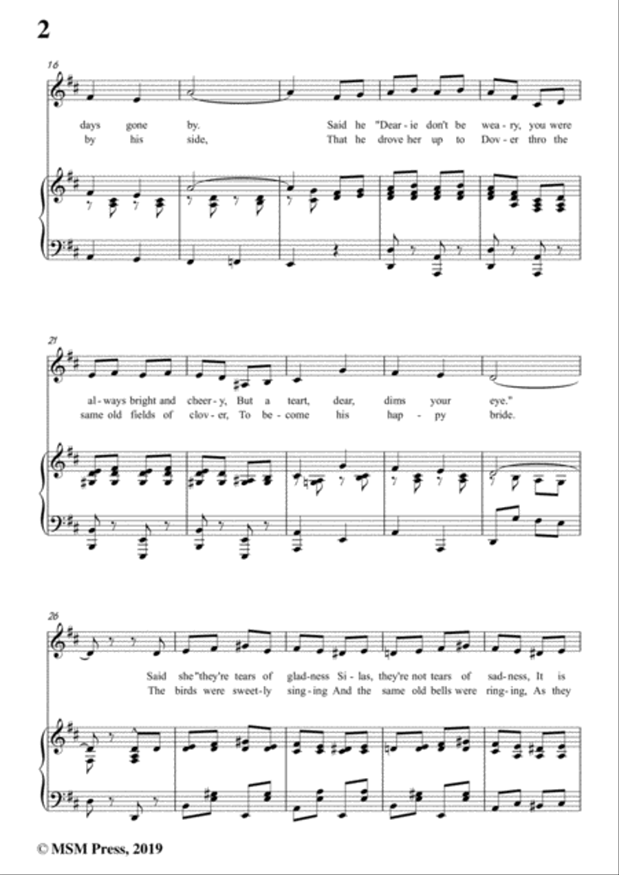 Percy Wenrich-Put On Your Old Grey Bonnet,in D Major,for Voice&Piano Voice scores gallery preview page 4