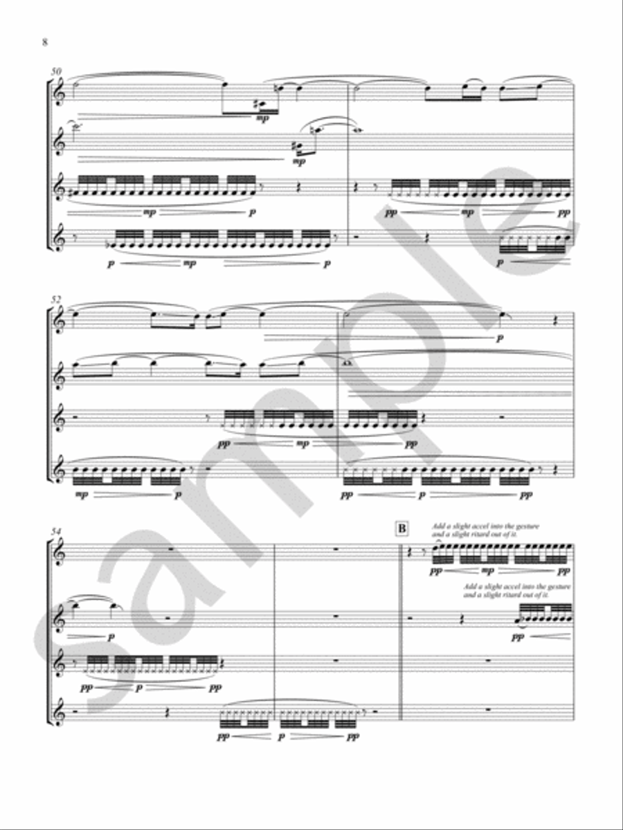 Flight of Icarus Saxophone Quartet scores gallery preview page 8