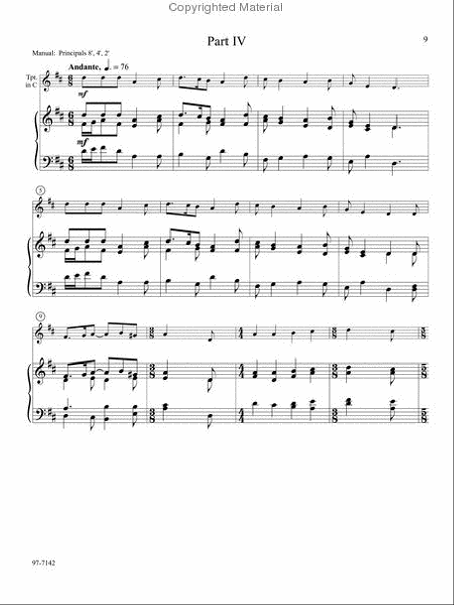 A Mighty Fortress Is Our God: Reformation Suite for Organ and Trumpet in Seven Movements Trumpet scores gallery preview page 5
