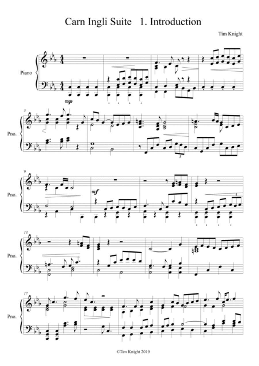 Carn Ingli Suite for Piano Piano Solo scores gallery preview page 3