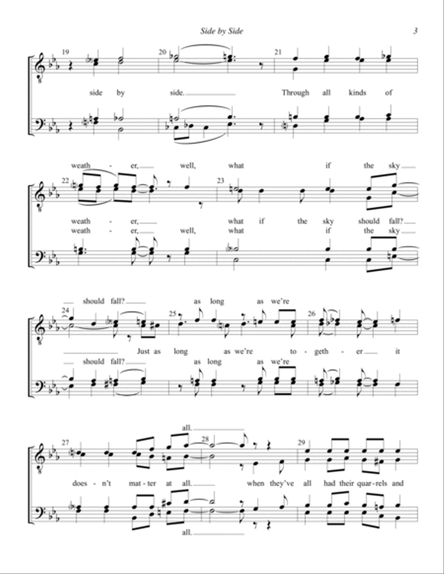 Side By Side (arr. Tom Gentry) TTBB scores gallery preview page 3