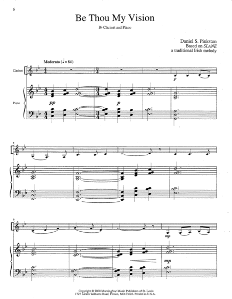 Three Hymns for Clarinet and Piano Clarinet Solo scores gallery preview page 3