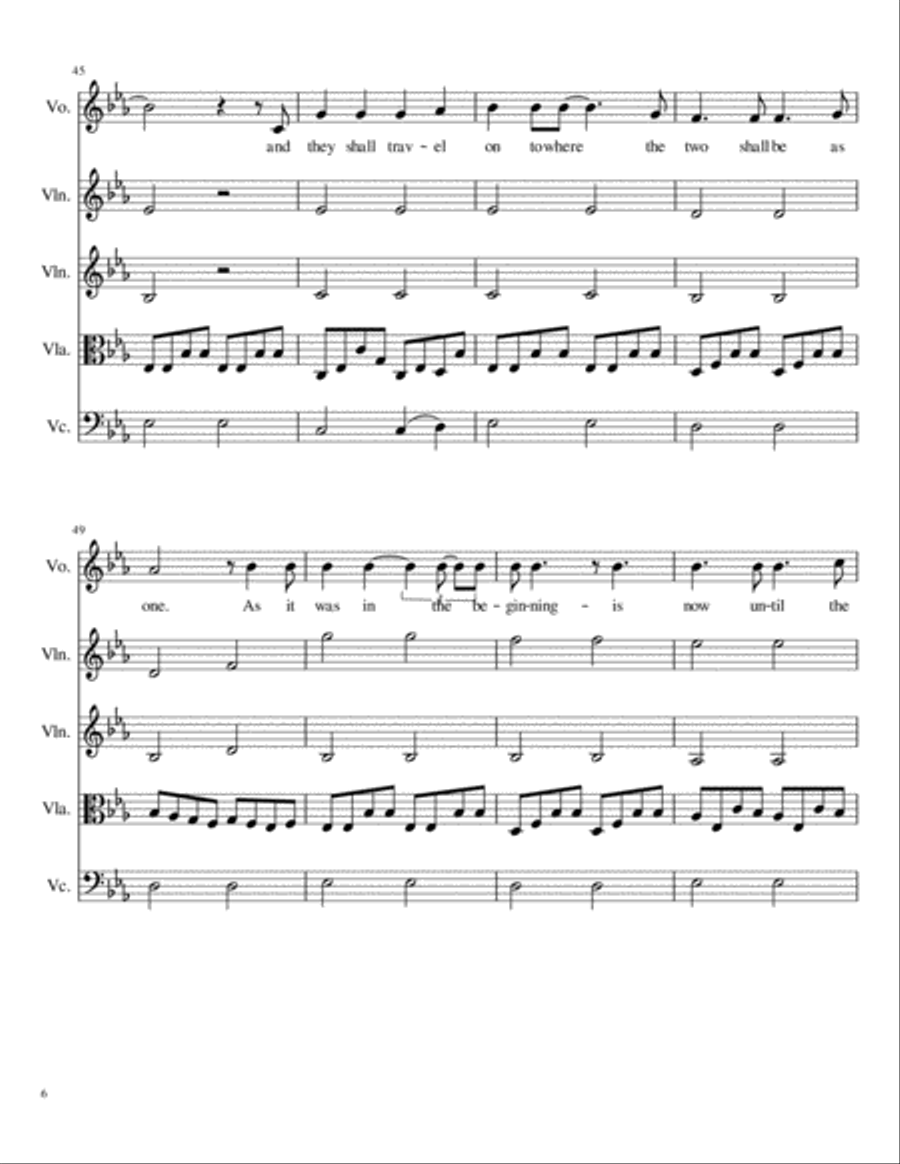 Wedding Song (There Is Love) Chamber Orchestra scores gallery preview page 6