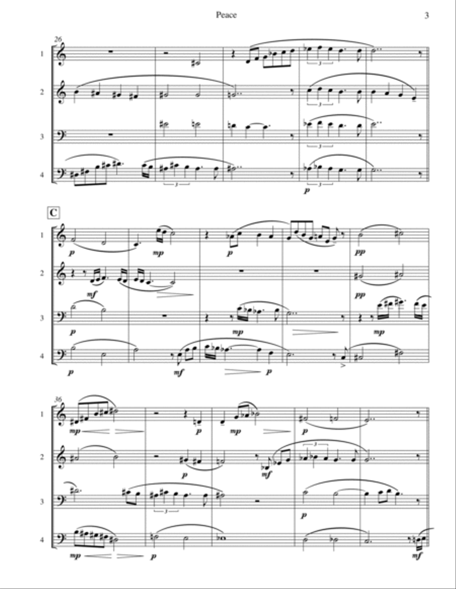 Peace Brass Quartet scores gallery preview page 4