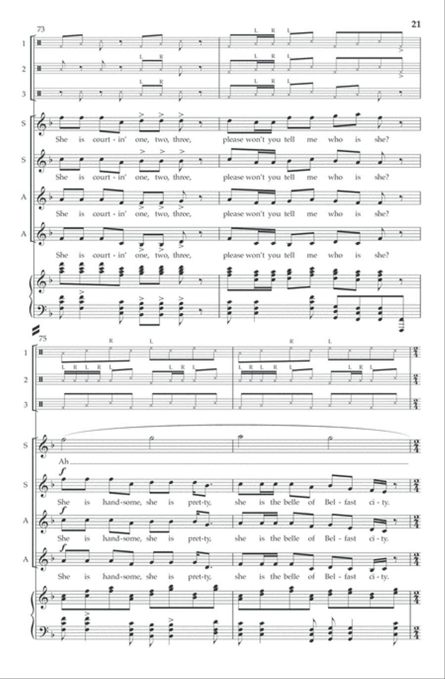I'll Tell My Ma (SSAA) SSAA scores gallery preview page 22